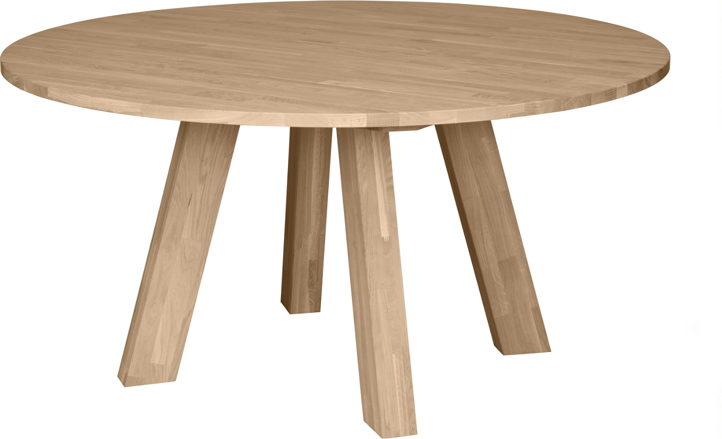 Rundt Rhonda Spisebord i Egetræ – Elegance til Dit Hjem