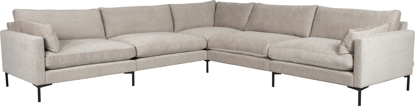 Lysgrå 7-personers Hjørnesofa fra Zuiver - Elegant Komfort