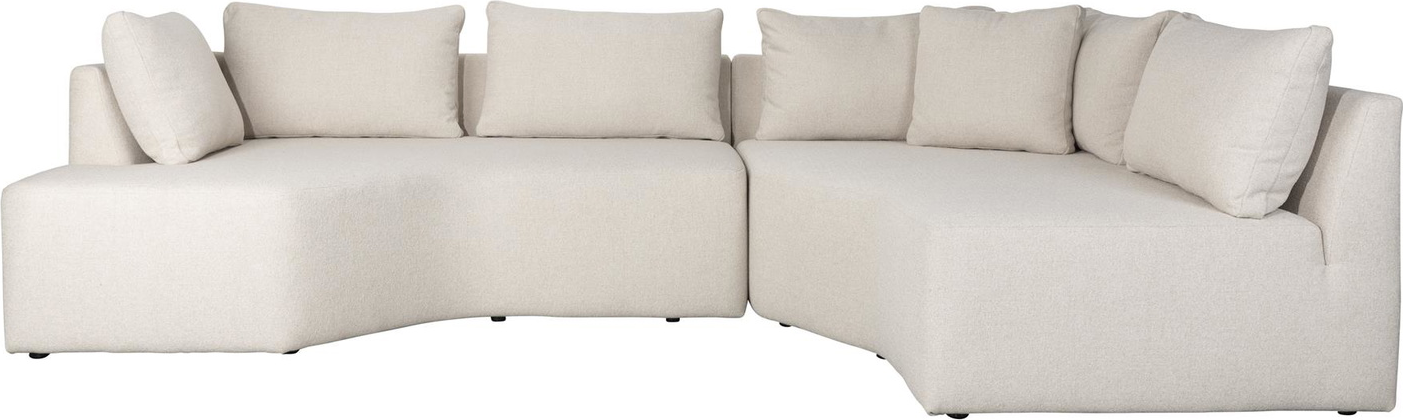 Elegant Lysgrå Højrevendt Prosper U-Sofa fra Zuiver