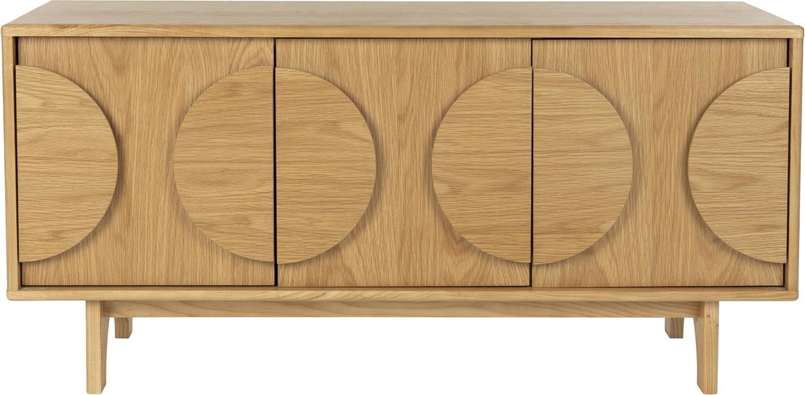 Mørk Sand Groove Egetræsfiner H58 B120 D40 Zuiver Skænk - 8718548077522