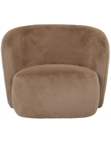 Aphrodite Lænestol i Moccafarvet Fake Fur - Moderne Elegance