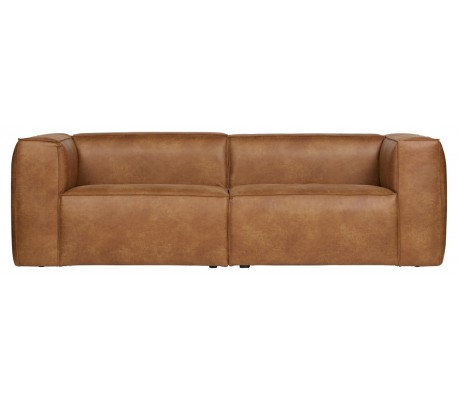 BEAN 3,5 Personers Vintage Cognac Læder Sofa - Elegant Design