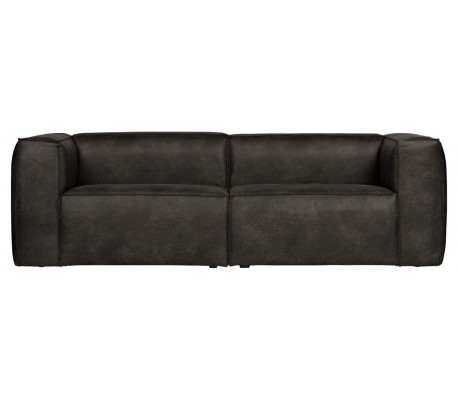 Sort Bean Personers Læder 246 Vintage Woood Sofa