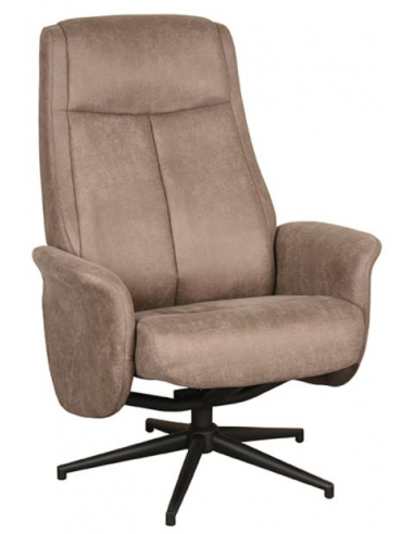 Bergen Rotrbar Metal Microfiber Polyester H105 Sort Taupe Label51 Lænestol