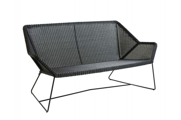 Cane-Line Breeze Pers Sort Sofa – Elegant Havenmøbel