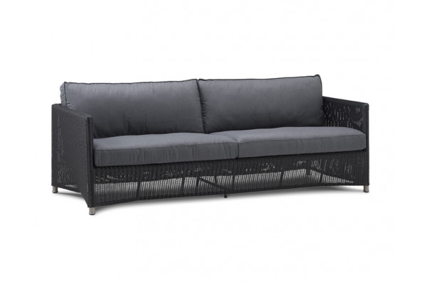 Cane-line Diamond 3-pers. sofa med grå hynder -20% rabat