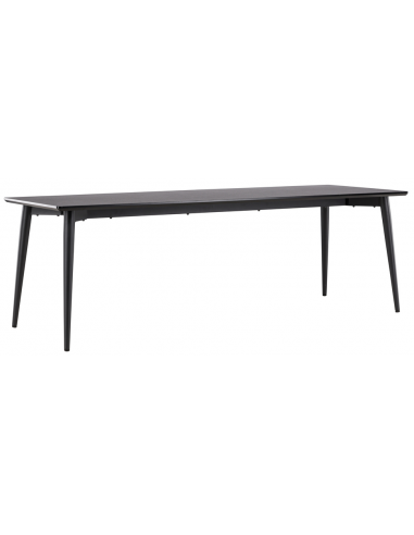 Elegant Sort MDF Metal Spisebord – 230 cm Design