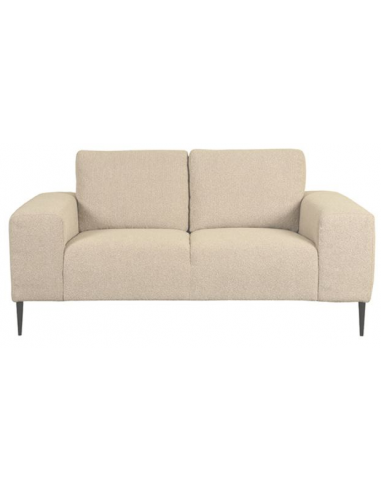 Ferraro 2-Personers Sofa i Sort Metal og Sand Boucl
