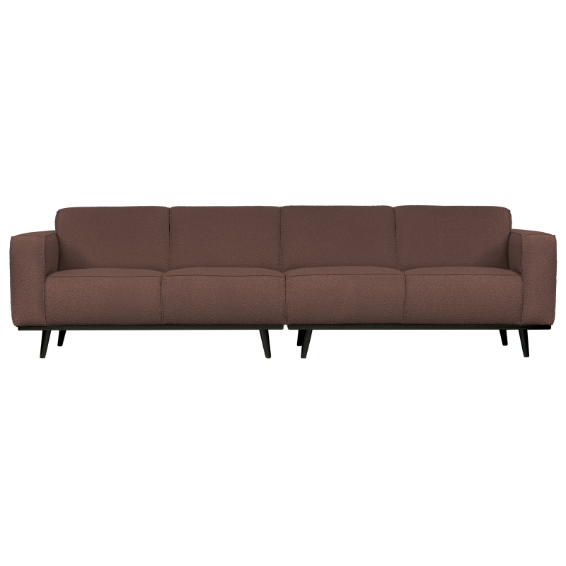 Brun 4-personers Boucle Sofa fra BePureHome - Komfortabel og Stilfuld