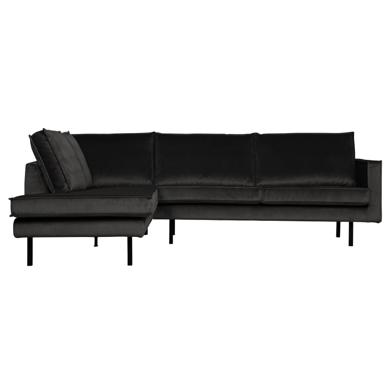 Grå Rodeo Hjørne Venstrevendt Velour Anthracite Bepurehome Sofa - 8714713103751