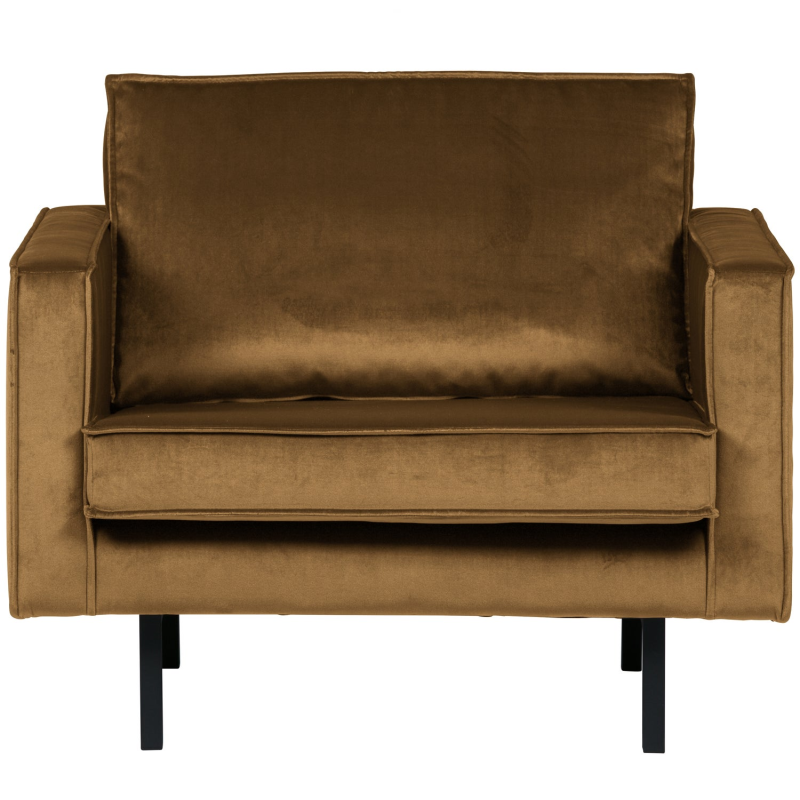 Gul Rodeo Velour Lænestol fra BePureHome – Fantastisk Tilbud!