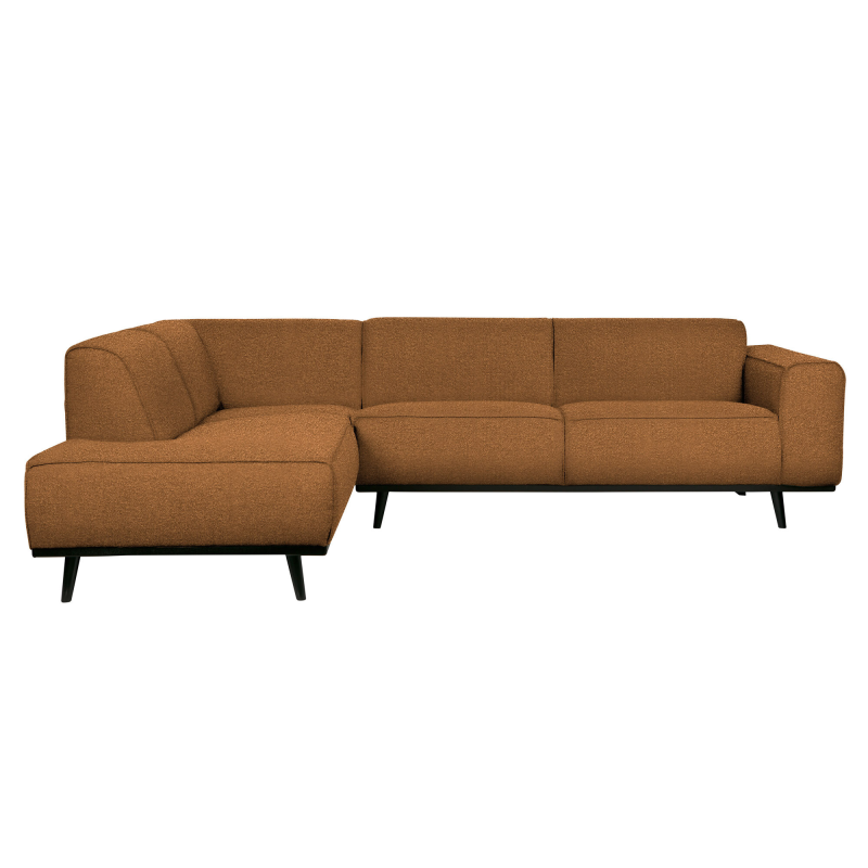 Brun Statement Hjørne Venstrevendt Boucle Butter Bepurehome Sofa - 8714713118984