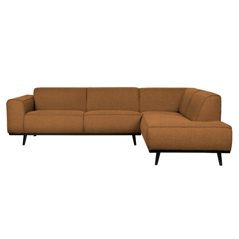 Brun Statement Hjørne Højrevendt Boucle Butter Bepurehome Sofa - 8714713118755