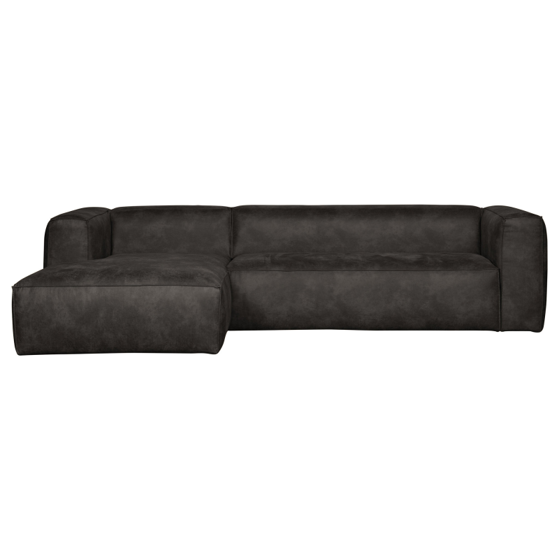 Sort Bean Hjørne Venstrevendt Woood Sofa - 8714713087020