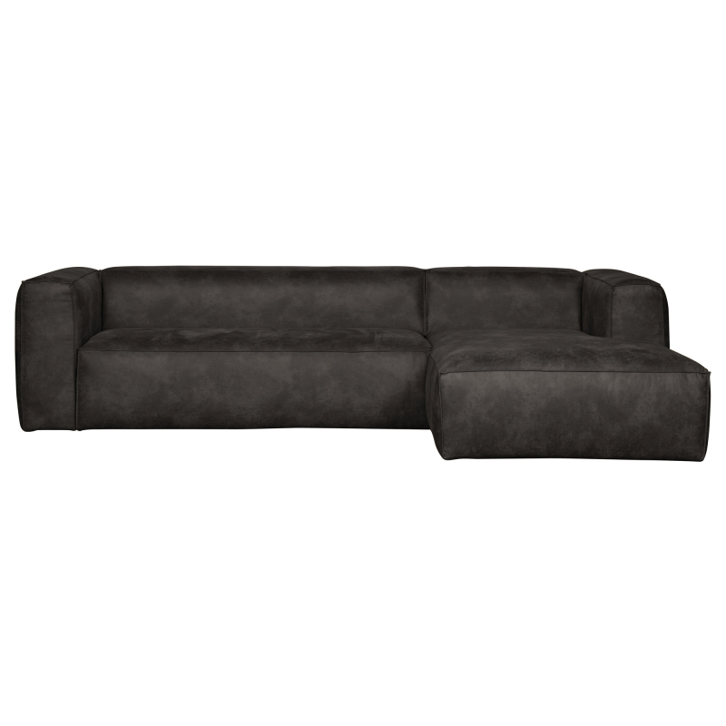 Sort Bean Hjørne Højrevendt Woood Sofa - 8714713087037