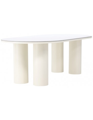 HAVSTEN Ovalt Spisebord i Beige og Grå – Elegant Design