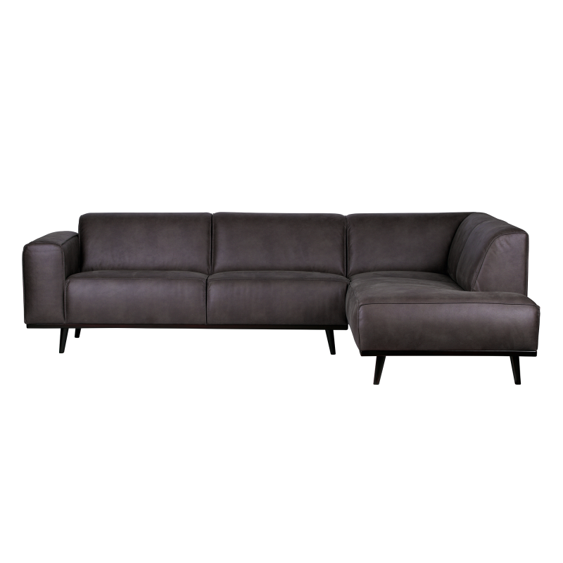 Grå Højrevendt Statement Hjørne Øko Læder Bepurehome Sofa - 8714713073092