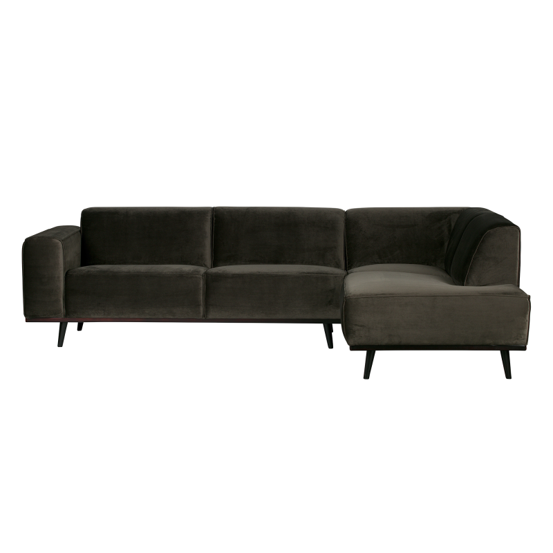 Grøn Højrevendt Statement Hjørne Velour Bepurehome Sofa - 8714713073115
