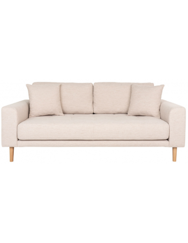 LIDE 2-personers sofa i sandfarvet polyester med puder