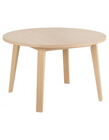 Hvidpigmenteret rundt spisebord med udtræk - moderne design