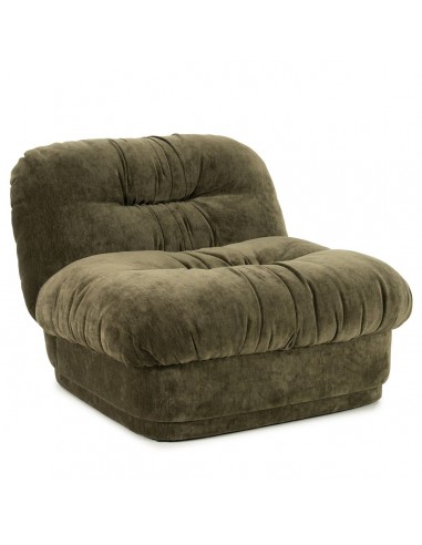 Grøn Polyester Lænestol NOOK i Retro Design