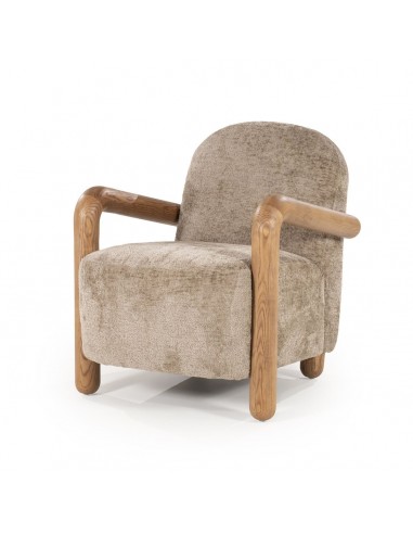 Retrova Asktræ Polyester H84 Naturbrun Beige By Boo Lænestol