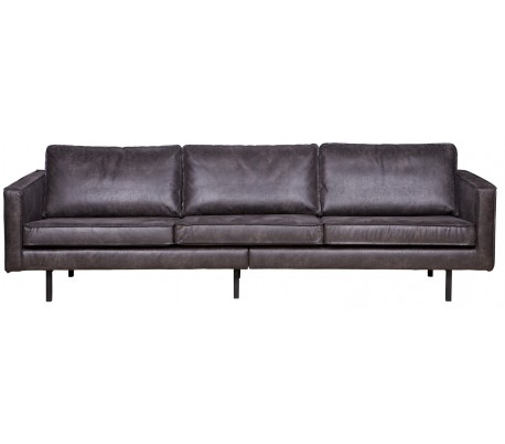 Moderne 3-personers sofa i sort vintage læder