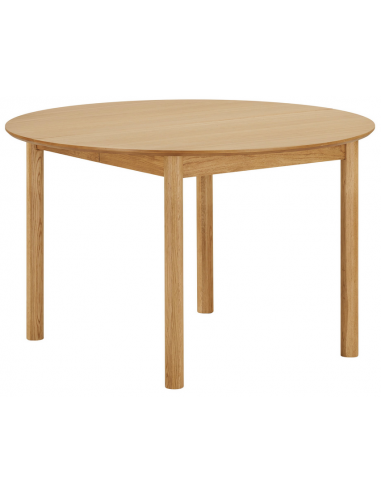 Rundt Spisebord med Udtræk i Egetræ MDF - Moderne Design