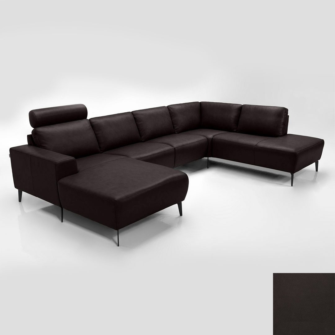 Napoli Semianilin Læder Semianalin 385 Dark Brown Hjort Knudsen Sofa