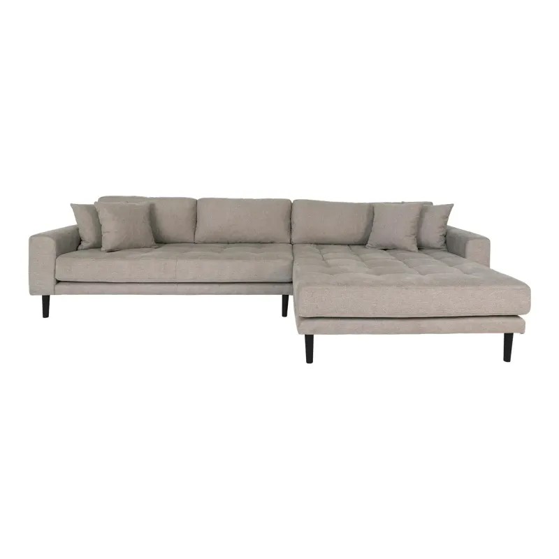 Lido Højrevendt Sofa i Stone med 4 Puder - Tilbud!