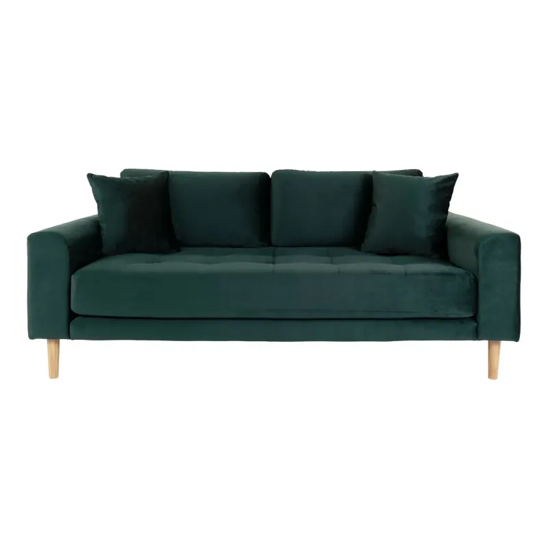 Grøn Mørke T Velour Med Puder Hn1006 1301435 Homeshop Sofa - 5713917010066