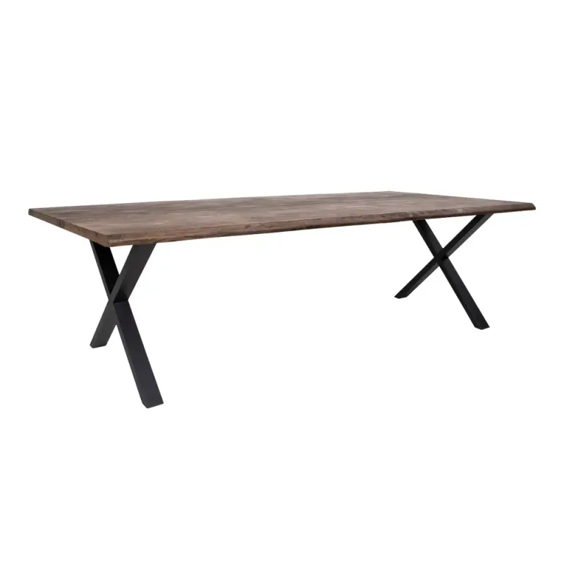Toulon Spisebord i Smoked Eg med Bølget Kant 300x100 cm