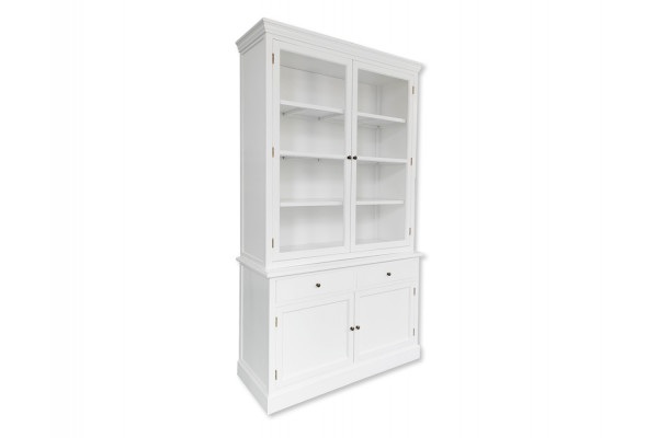 Tåsinge Vitrineskab 220x125x50 - Tidløs Elegance i Hvid