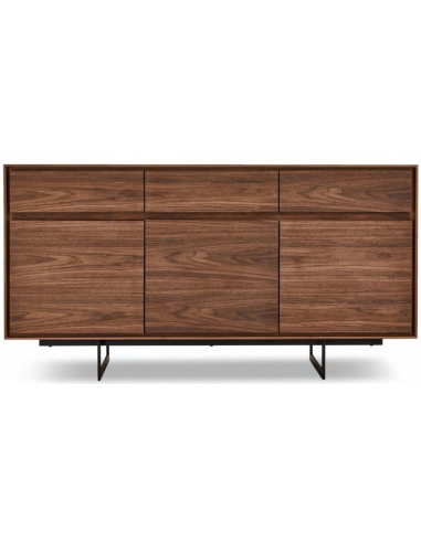 Moderne Sort Valnød Skænk i Stål og MDF - TOYO Design