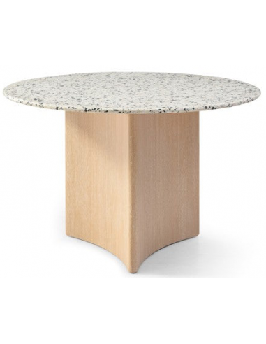 Moderne Hvid Terrazzo Rundt Spisebord Ø120 cm - Trinity