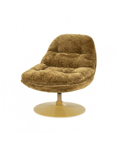 Tromba Med Drejefod Metal Polyester H84 Sennep Brun By Boo Lænestol