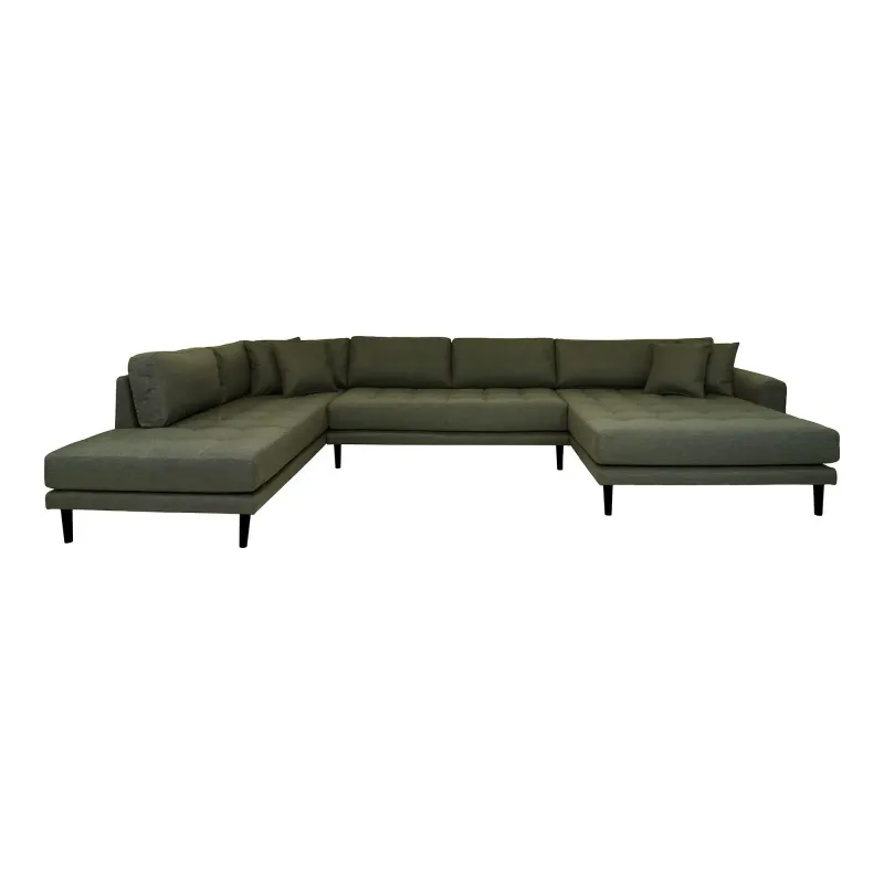 Grøn Med åben Ende Højrevendt Oliven Med Fire Puder Hn1020 Åben Ende 1301470 Homeshop Sofa - 5713917021093